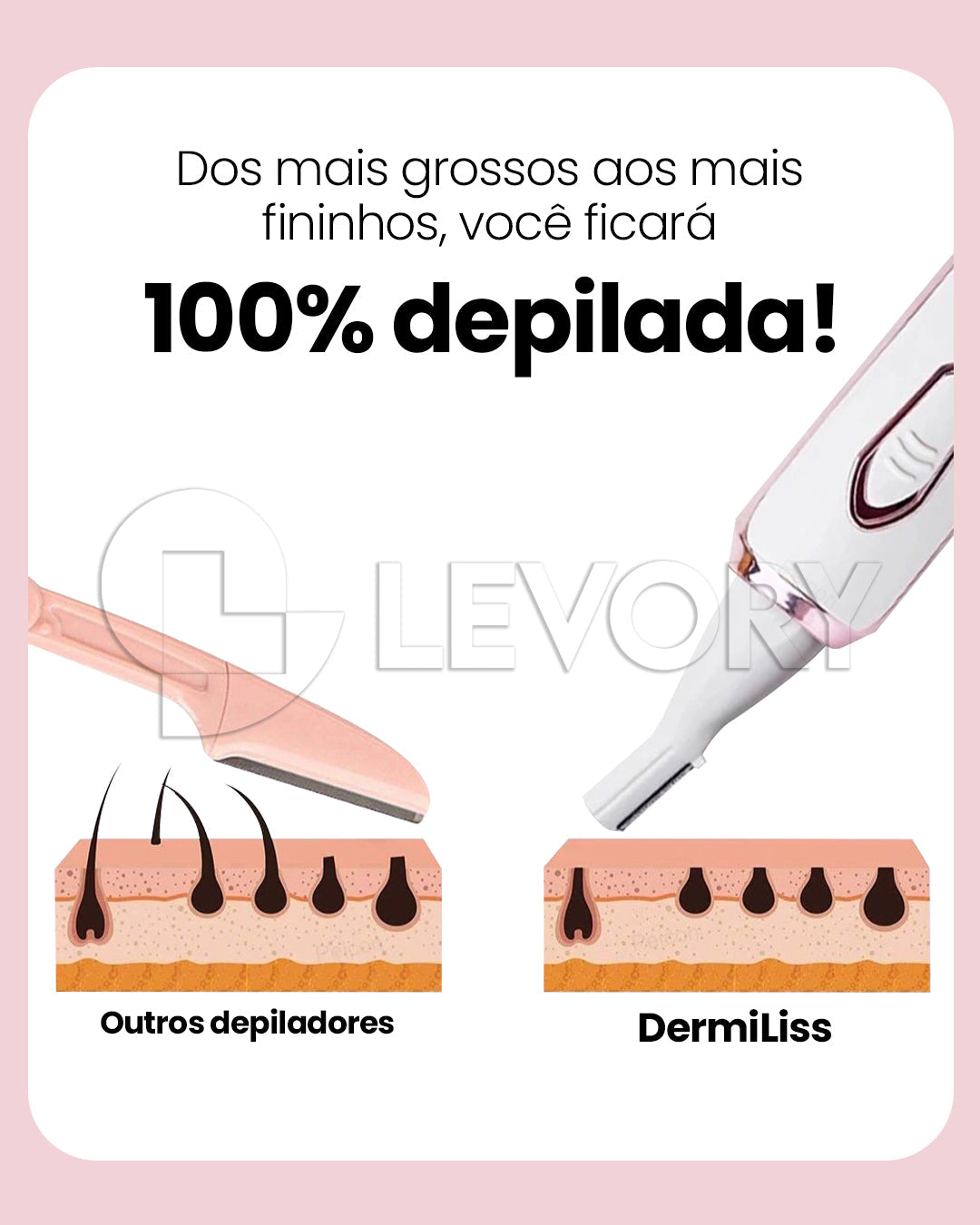 Depilador Elétrico DermiLiss 4 em 1